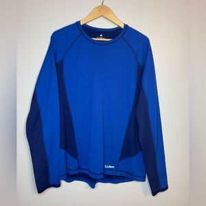 L.L. Bean Midweight Base Layer Long Sleeve Large Blue